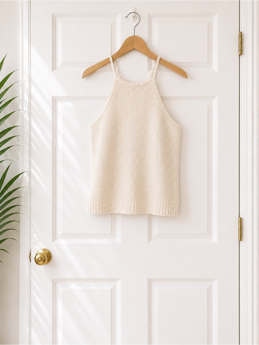 Banana Republic Cream Knit Halter Tank Top